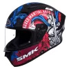 SMK STELLAR SAMURAI MOTORCYCLE FULL FACE HELMET (MA253) - BLACK/BLUE/RED