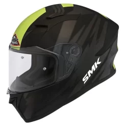 SMK STELLAR TREK MOTORCYCLE FULL FACE HELMET (MA264) - BLACK/GREY/YELLOW