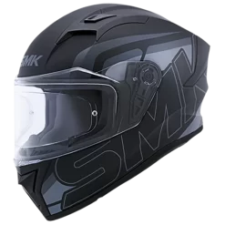SMK STELLAR STAGE MOTORCYCLE HELMET (MA262) - MATT BLACK/GREY BLACK