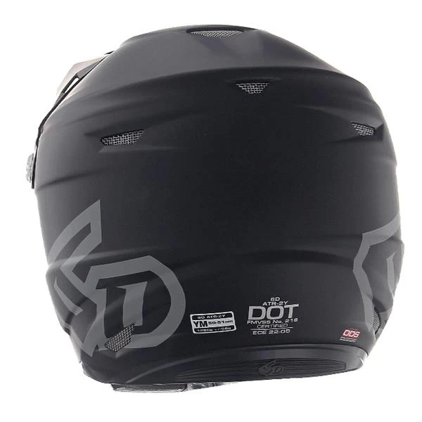 6D ATR-2 YOUTH MOTORCYCLE HELMET - SOLID MATTE BLACK 3 6D ATR-2 YOUTH MOTORCYCLE HELMET - SOLID MATTE BLACK - Image 3