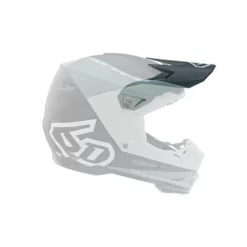 6D ATR-2 QUADRANT REPLACEMENT HELMET PEAK - CHARCOAL GREY BLACK