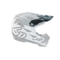 6D ATR-2 MERGE REPLACEMENT HELMET PEAK - WHITE/GREY/BLACK