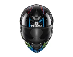 Shark Skwal 2 Noxxys Black/Blue/Green Helmet -Motorcycle Gear Store 3 skwal2 noxxys kbg front he4954 2