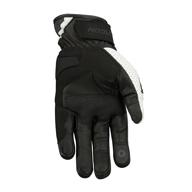 ARGON CHARGE MOTORCYCLE GLOVES - BLACK/WHITE 2 ARGON CHARGE MOTORCYCLE GLOVES - BLACK/WHITE - Image 2