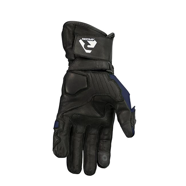 ARGON RUSH MOTORCYCLE GLOVES - BLACK/BLUE 2 ARGON RUSH MOTORCYCLE GLOVES - BLACK/BLUE - Image 2