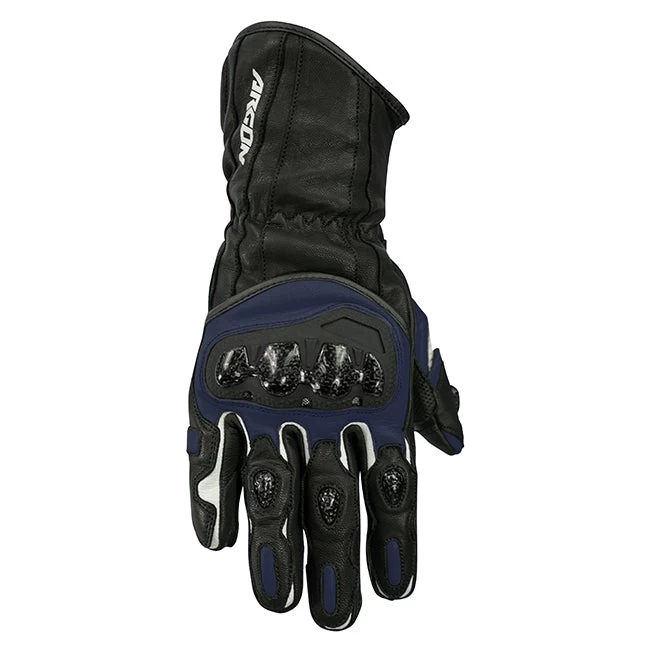 ARGON RUSH MOTORCYCLE GLOVES - BLACK/BLUE 1 ARGON RUSH MOTORCYCLE GLOVES - BLACK/BLUE