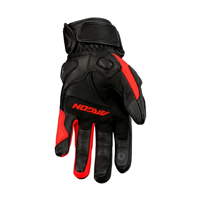 ARGON TURMOIL MOTORCYCLE GLOVES - BLACK/RED 2 ARGON TURMOIL MOTORCYCLE GLOVES - BLACK/RED - Image 2