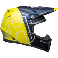BELL 2021 MOTO-9 FLEX HUSQVARNA GOTLAND BLUE / HI-VIZ HELMET