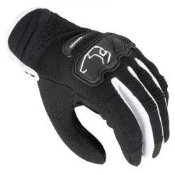 BERING YORK BLACK/WHITE GLOVES -Motorcycle Gear Store BGE452T3