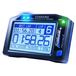 CORSARA GPS+GLONASS PROFESSIONAL LAP TIMER WITH WIRELESS SENSOR EXPANSIONS AND MONOCHROMATIC TRANSFLECTIVE DISPLAY WITH TOUCH SCREEN