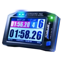 CORSARA PRO GPS+GLONASS PROFESSIONAL LAP TIMER WITH WIRELESS SENSOR EXPANSIONS AND MONOCHROMATIC TRANSFLECTIVE DISPLAY WITH TOUCH SCREEN