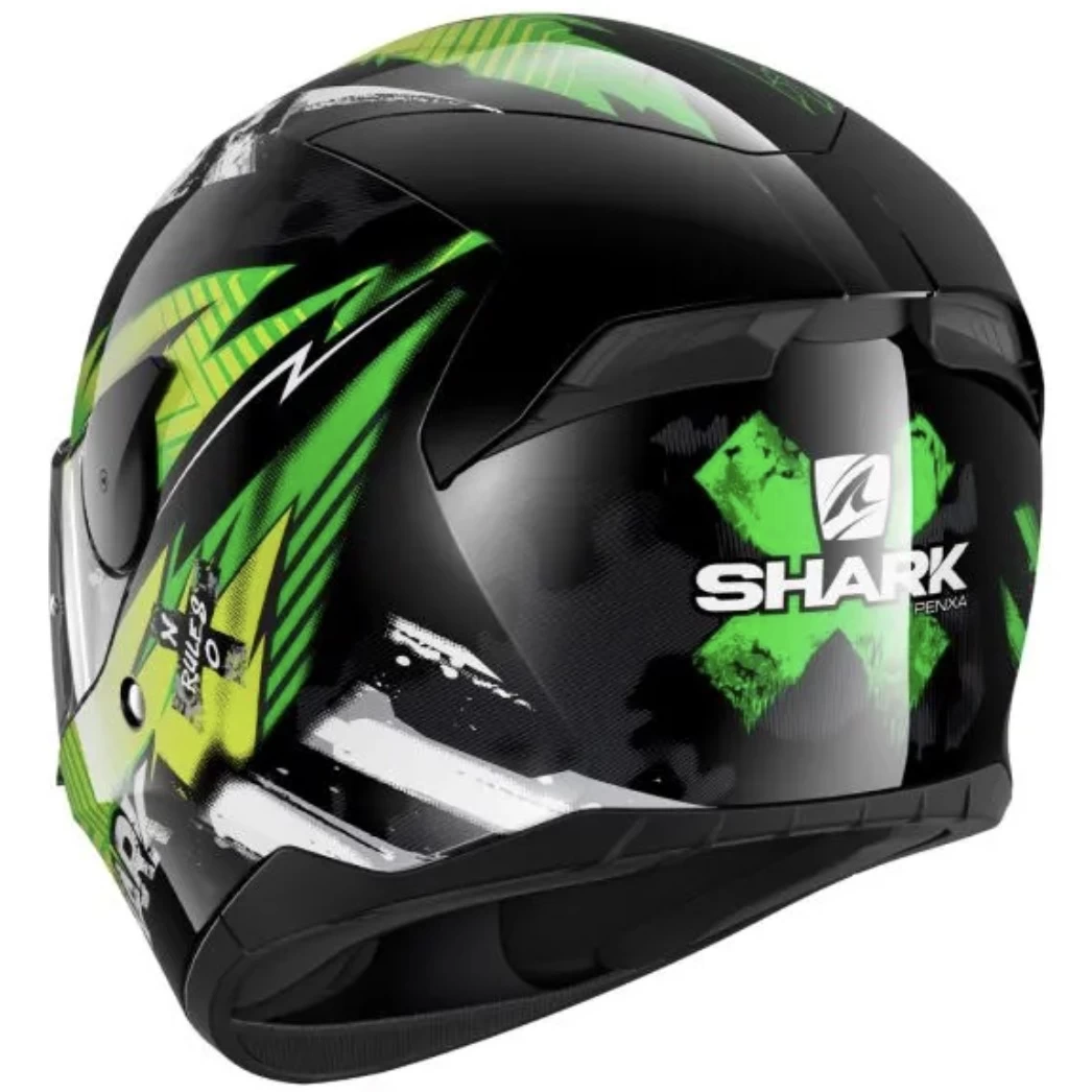 Shark D-Skwal 2 Penxa Helmet Black/Green/Yellow 5 Shark D-Skwal 2 Penxa Helmet Black/Green/Yellow - Image 5