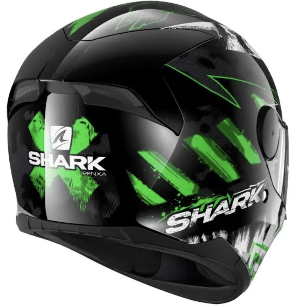 Shark D-Skwal 2 Penxa Helmet Black/Green/Yellow 2 Shark D-Skwal 2 Penxa Helmet Black/Green/Yellow - Image 2