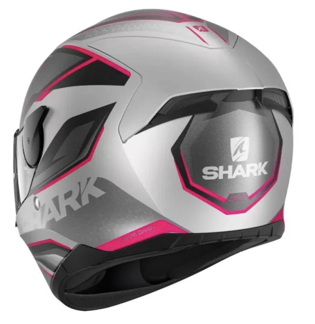 Shark D-Skwal 2 Daven Mat Helmet Silver/Black/Violet 2 Shark D-Skwal 2 Daven Mat Helmet Silver/Black/Violet - Image 2
