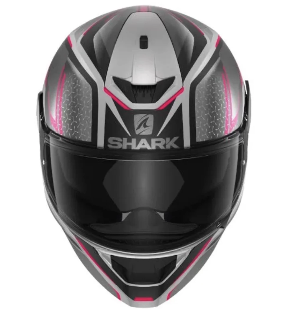 Shark D-Skwal 2 Daven Mat Helmet Silver/Black/Violet 3 Shark D-Skwal 2 Daven Mat Helmet Silver/Black/Violet - Image 3