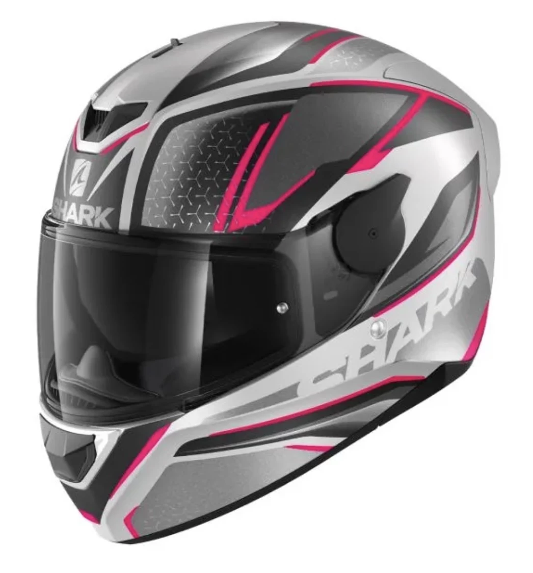 Shark D-Skwal 2 Daven Mat Helmet Silver/Black/Violet 1 Shark D-Skwal 2 Daven Mat Helmet Silver/Black/Violet