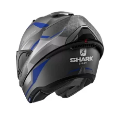 SHARK EVO ES YARI Mat ANTH BLU SIL -Motorcycle Gear Store HE9804EABS4