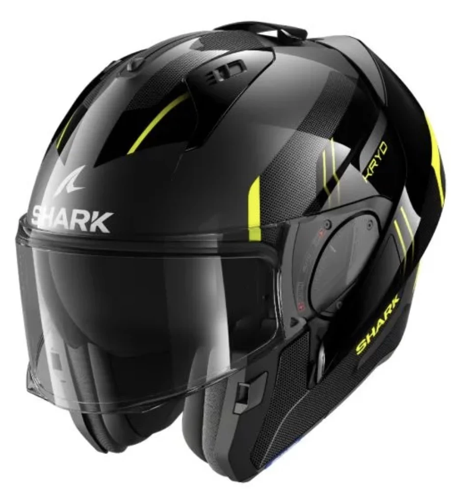 Shark Evo-ES Kryd Helmet Anthracite/Black/Yellow 4 Shark Evo-ES Kryd Helmet Anthracite/Black/Yellow - Image 4