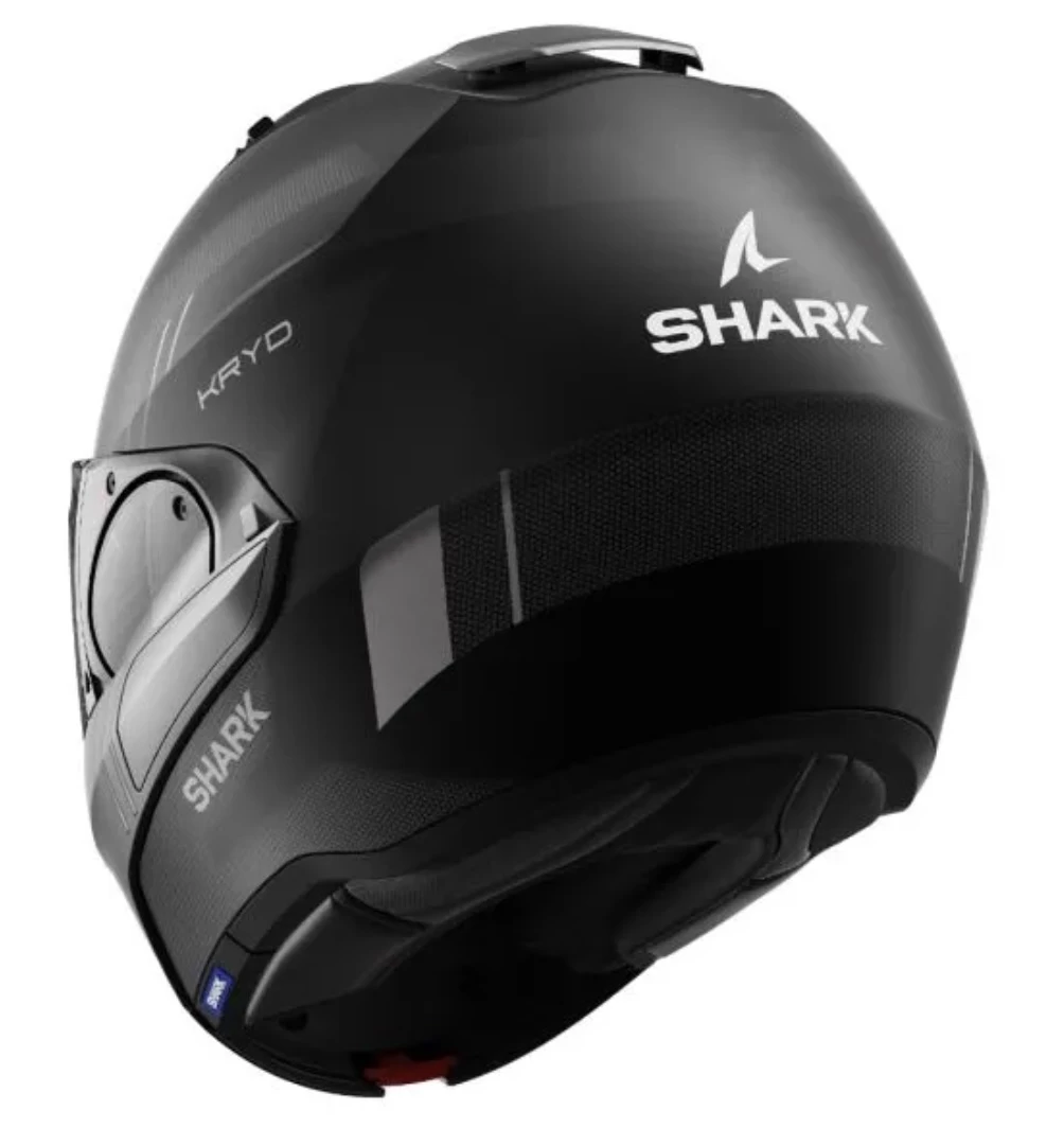 Shark Evo-ES Kryd Mat Helmet Black/Anthracite/Silver 2 Shark Evo-ES Kryd Mat Helmet Black/Anthracite/Silver - Image 2