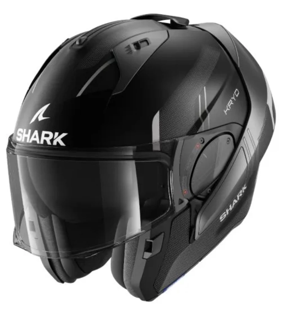 Shark Evo-ES Kryd Mat Helmet Black/Anthracite/Silver 5 Shark Evo-ES Kryd Mat Helmet Black/Anthracite/Silver - Image 5