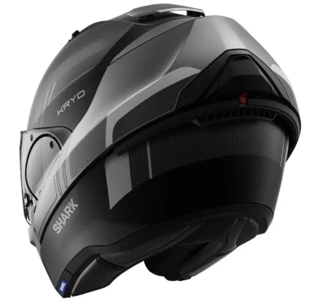 Shark Evo-ES Kryd Mat Helmet Black/Anthracite/Silver 4 Shark Evo-ES Kryd Mat Helmet Black/Anthracite/Silver - Image 4