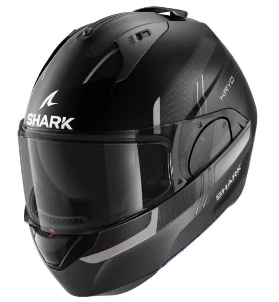 Shark Evo-ES Kryd Mat Helmet Black/Anthracite/Silver 1 Shark Evo-ES Kryd Mat Helmet Black/Anthracite/Silver