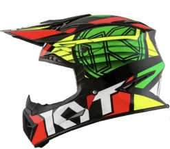 KYT JUMPSHOT #1 HELMET BLACK-FLURO/GREEN-YELLOW