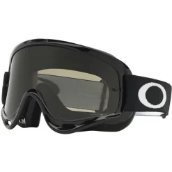 Oakley O-Frame MX Dirt Bike Motocross Dark Grey Lens Goggles - Jet Black