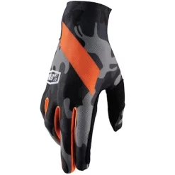 100% CELIUM BLACK/CAMO GLOVES