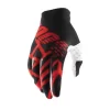 100% CELIUM 2 BLACK/WHITE/RED GLOVES