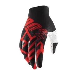 100% CELIUM 2 BLACK/WHITE/RED GLOVES