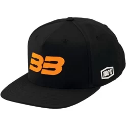 100% BB33 BLACK/FLUO ORANGE SNAPBACK