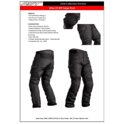 RST ATLAS CE WATERPROOF CARGO PANTS - BLACK -Motorcycle Gear Store RSPT242010056 C 1800x1800
