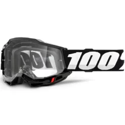 100% ACCURI2 GOGGLE BLACK CLEAR LENS