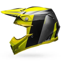 Bell Moto-9 Flex Division Matte/Gloss Black/Hi Viz/Grey Helmet -Motorcycle Gear Store division viz 5