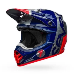 Bell Moto-9 Flex Seven Galaxy Matte/Gloss Navy/Silver Helmet -Motorcycle Gear Store galaxy blue 4