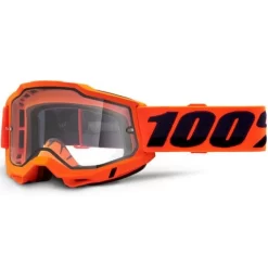 100% ACCURI2 ENDURO MOTO GOGGLE ORANGE CLEAR LENS