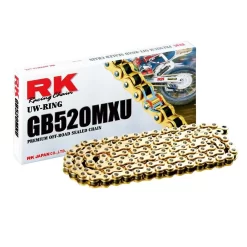 RK 520MXU 120 GOLD LINK CHAIN -Motorcycle Gear Store product 12 52U 120GD image 02