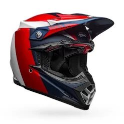 Bell Moto-9 Flex Division Matte/Gloss White/Blue/Red Helmet