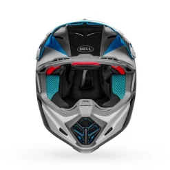 Bell Moto-9 Flex Division Matte/Gloss White/Black/Blue Helmet -Motorcycle Gear Store product BE711143 image 03