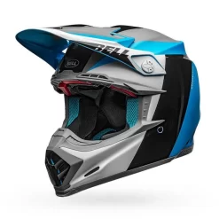 Bell Moto-9 Flex Division Matte/Gloss White/Black/Blue Helmet -Motorcycle Gear Store product BE711143 image 04