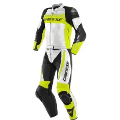 Dainese Mistel White/Yellow/Black Two Piece Suit