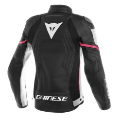 Dainese Women's Racing 3 Black/White/Fuchsia Jacket -Motorcycle Gear Store product D202533788T76 image 02