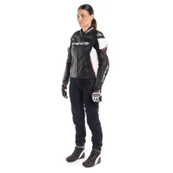 Dainese Women's Racing 3 Black/White/Fuchsia Jacket -Motorcycle Gear Store product D202533788T76 image 03