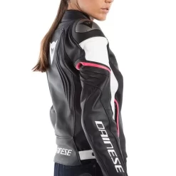 Dainese Women's Racing 3 Black/White/Fuchsia Jacket -Motorcycle Gear Store product D202533788T76 image 04
