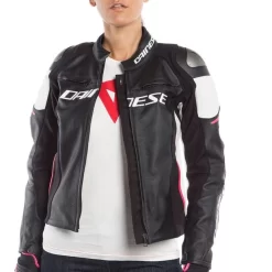 Dainese Women's Racing 3 Black/White/Fuchsia Jacket -Motorcycle Gear Store product D202533788T76 image 05