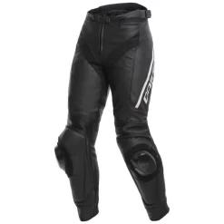 Dainese Women's Delta 3 Black/White Leather Pants