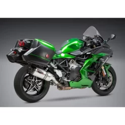 Yoshimura Alpha Kawasaki Ninja H2 SX 2018 Works SS-SS-CF Slip On Exhaust -Motorcycle Gear Store product YO 14210BM520 image 03 1