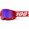 100% ACCURI2 GOGGLE RED MIRROR RED/BLUE LENS