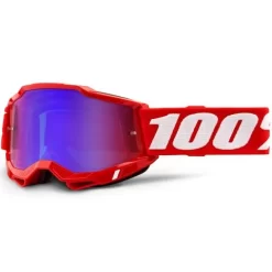 100% ACCURI2 GOGGLE RED MIRROR RED/BLUE LENS